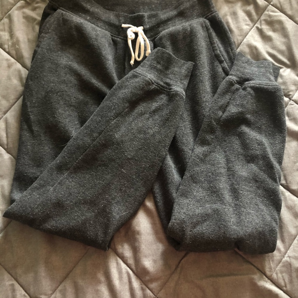 Gray jogger sweatpants